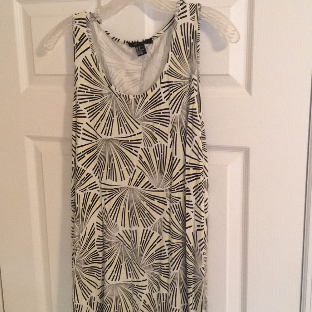 Black and yellow high low dress